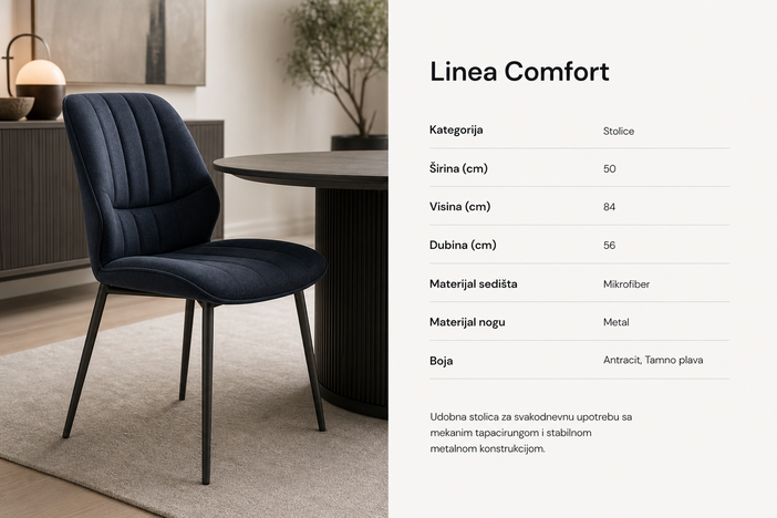 Linea Comfort - Antracit 28